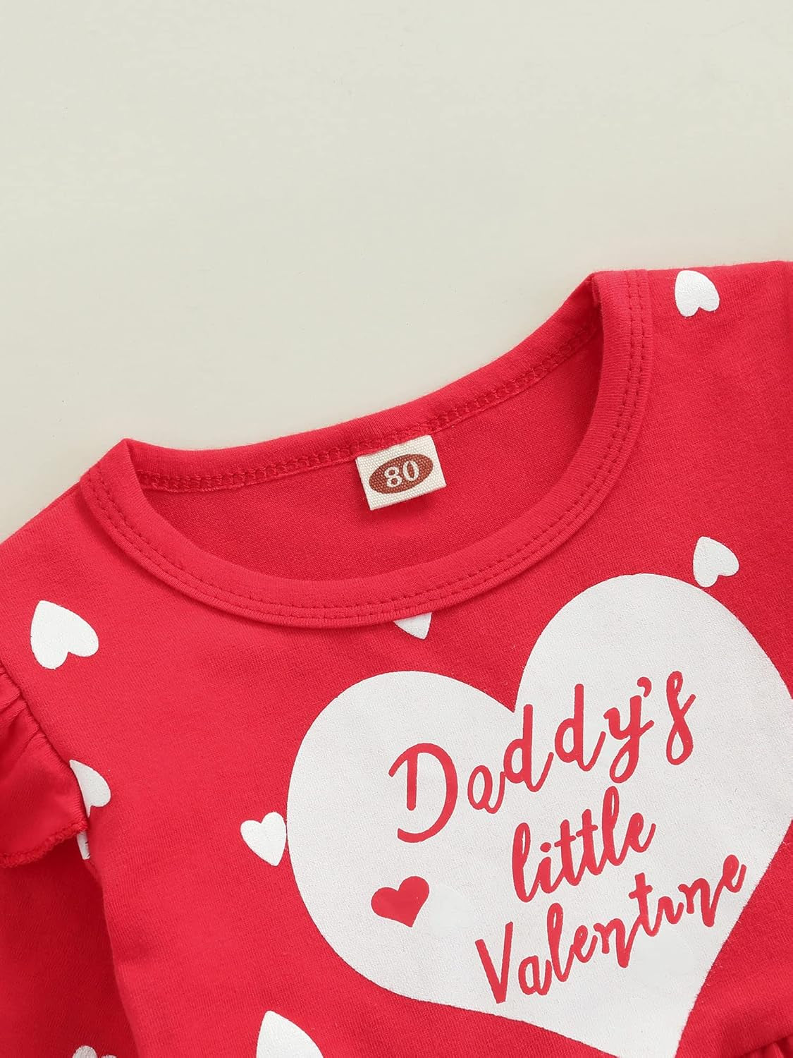 Baby Valentines Day Outfit Girl, Long Sleeve Tulle Tutu Dress Heart Design Sweatshirt Princess Dress Valentines Day Gift (A, 12-18 Months)