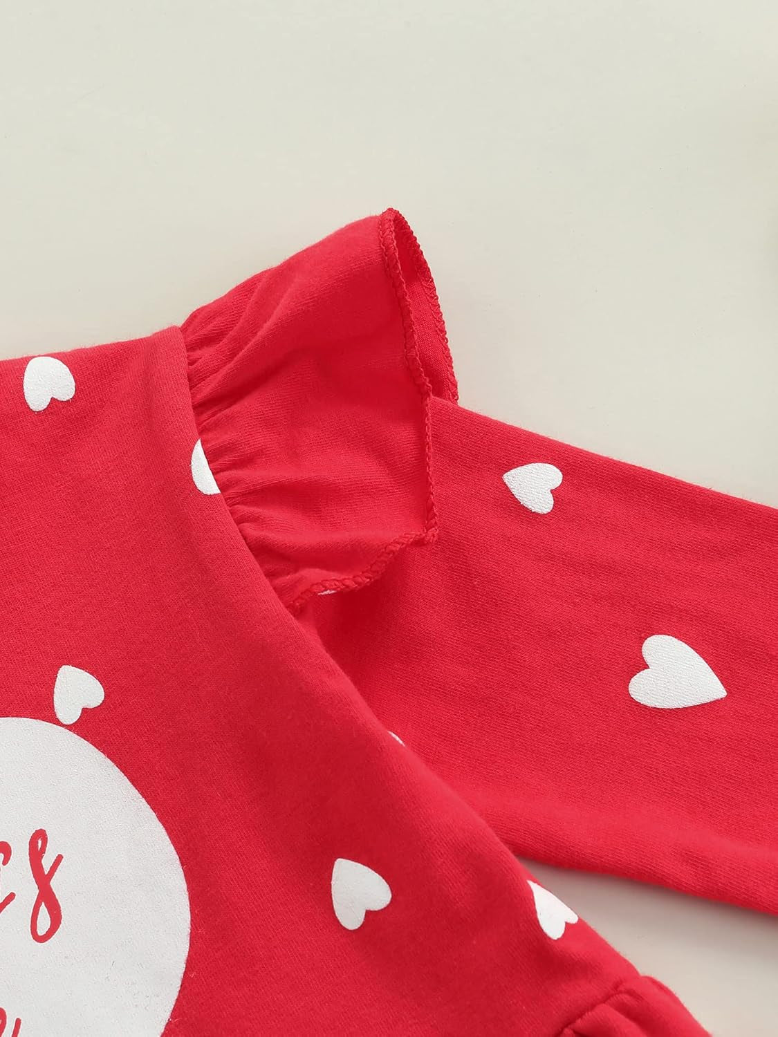 Baby Valentines Day Outfit Girl, Long Sleeve Tulle Tutu Dress Heart Design Sweatshirt Princess Dress Valentines Day Gift (A, 12-18 Months)