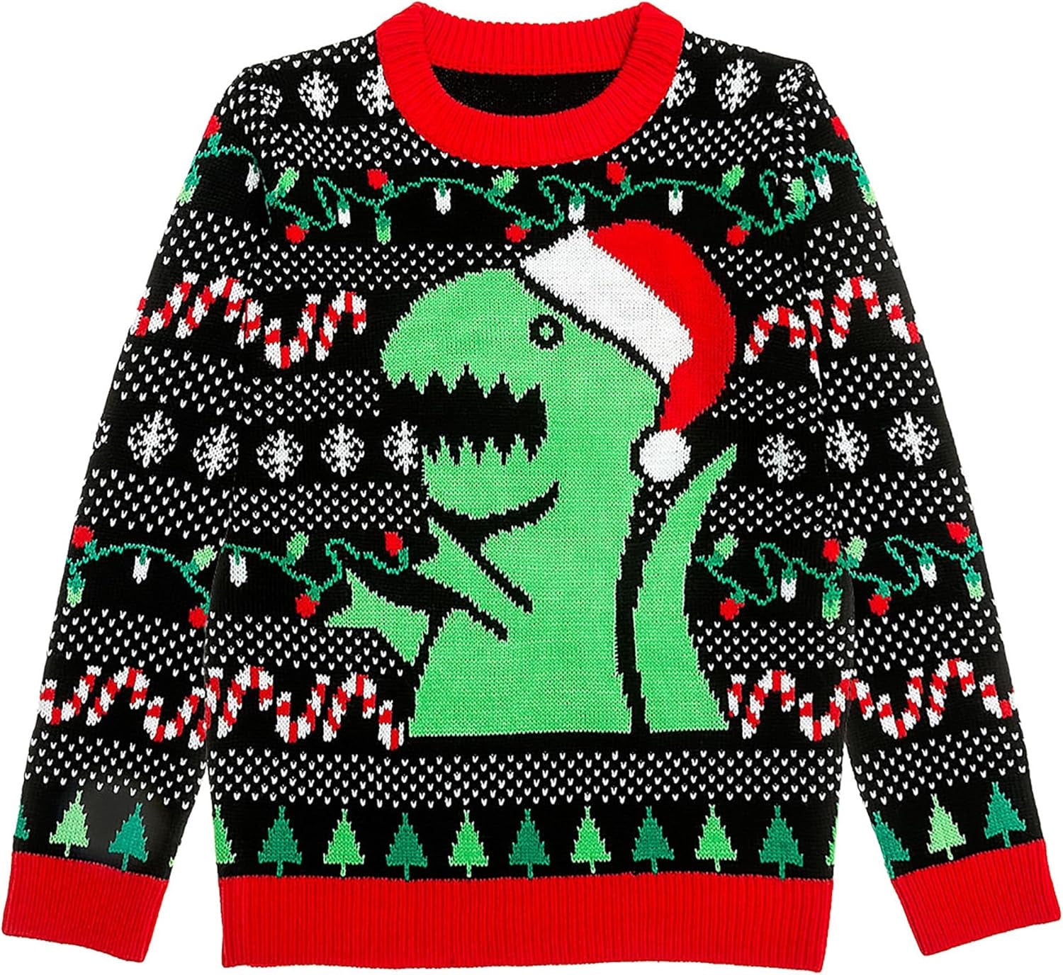 Trex Ugly Christmas Sweater Dinosaur Dino Gift for Boys Girls 2Yr - 12Yr