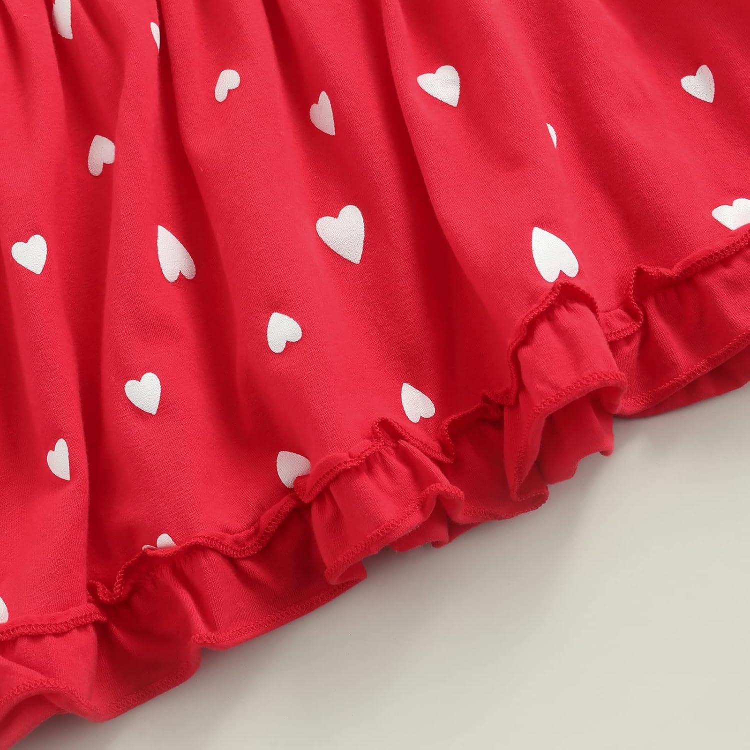 Baby Valentines Day Outfit Girl, Long Sleeve Tulle Tutu Dress Heart Design Sweatshirt Princess Dress Valentines Day Gift (A, 12-18 Months)
